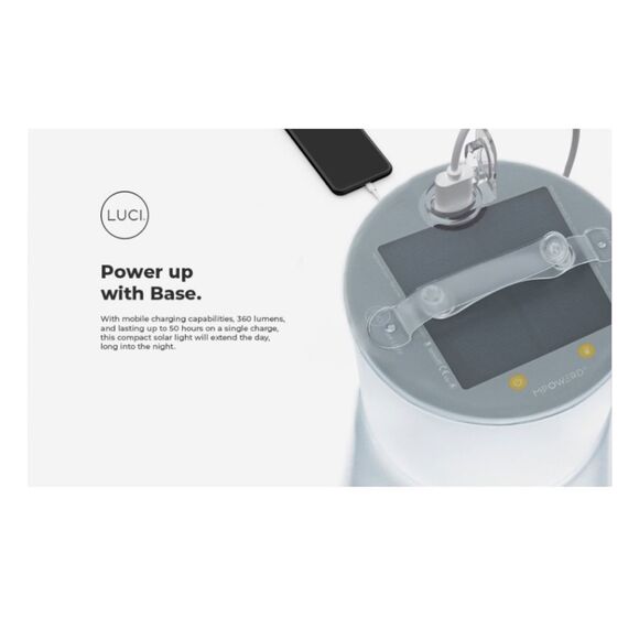 MPOWERD Luci Base: All-in-One Solar Inflatable Light + Phone Charger - Picture 11 of 16